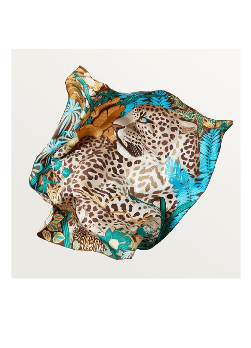 Cartier Panther in the Jungle sjaal van zijde 90 x 90 cm CROS000115