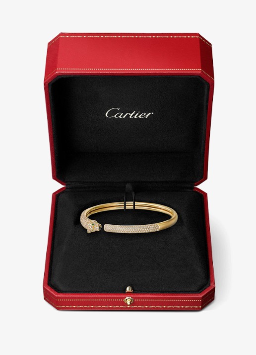 Cartier Panthère de Cartier armband, klein model van 18 karaat geelgoud met onyx, smaragd en 2.34 ct diamant CRN6718117 - detail 5 geelgoud