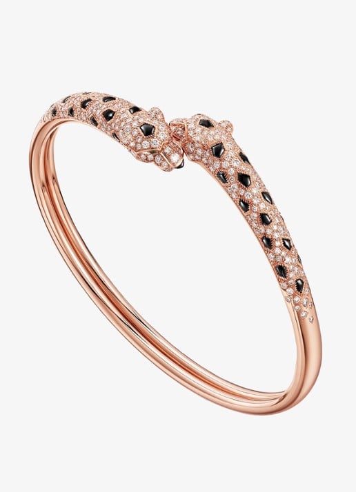 Cartier Panthère de Cartier armband, klein model van 18 karaat roségoud met onyx, smaragd en 1.64 ct diamant CRN6725717 - voorkant 6 roségoud