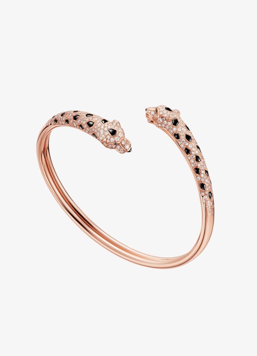 Cartier Panthère de Cartier armband, klein model van 18 karaat roségoud met onyx, smaragd en 1.64 ct diamant CRN6725717 - voorkant 7 roségoud