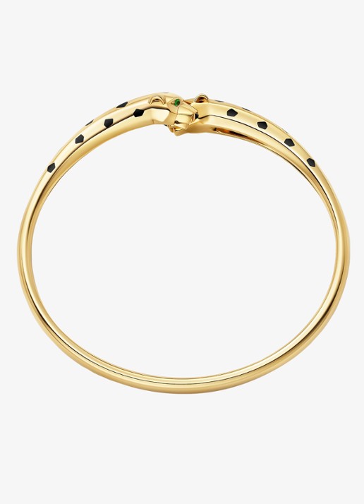 Cartier Panthère de Cartier armband van 18 karaat geelgoud met onyx en tsavoriet granaat CRN6730715 - achterkant geelgoud