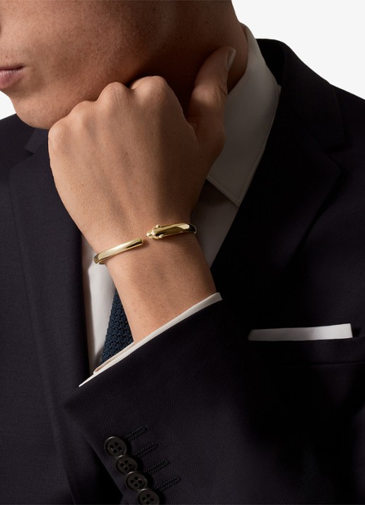 Cartier Panthère de Cartier bangle, klein model van 18 karaat geelgoud met onyx CRB6078317 - voorkant 2 witgoud