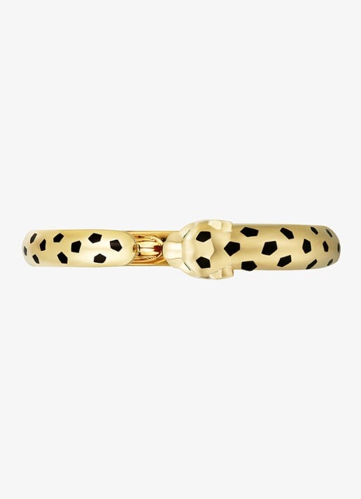Cartier Panthère de Cartier bangle, middel model van 18 karaat geelgoud met onyx en tsavoriet granaat CRN6721917 - achterkant 8 geelgoud