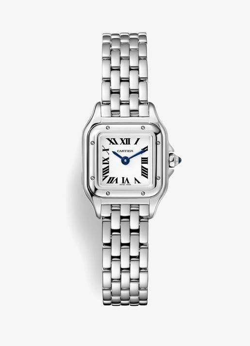 Cartier Panthère de Cartier horloge, klein model CRWSPN0012 - voorkant zilver