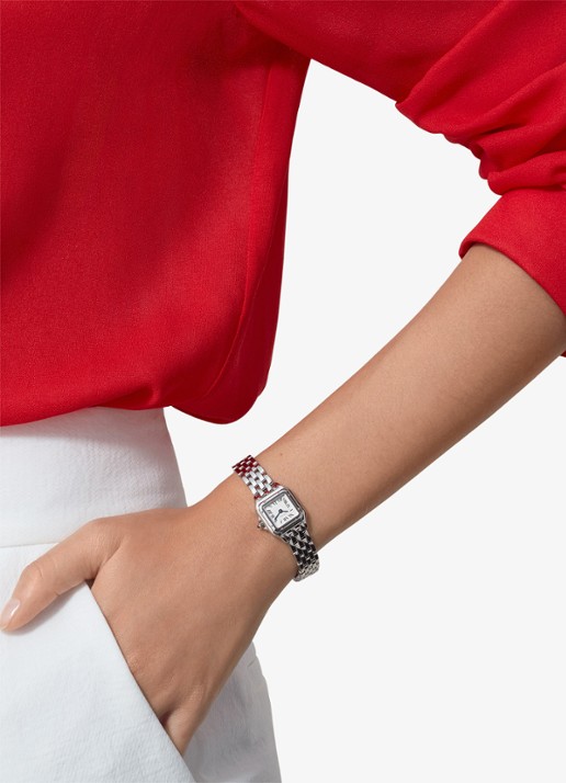 Cartier Panthère de Cartier horloge, klein model CRWSPN0012 - voorkant 2 zilver