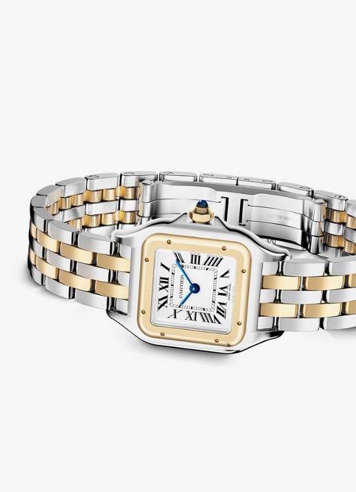 Cartier Panthère de Cartier horloge, klein model van 18 karaat geelgoud en staal CRW2PN0018 - detail 6 zilver
