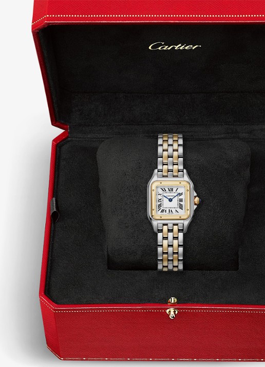 Cartier Panthère de Cartier horloge, klein model van 18 karaat geelgoud en staal CRW2PN0018 - detail 7 zilver