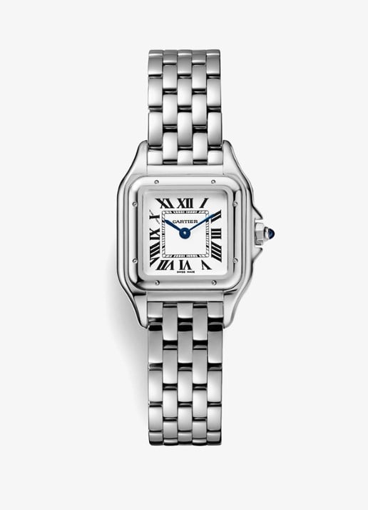 Cartier Panthère de Cartier horloge, small model CRWSPN0013 - voorkant zilver