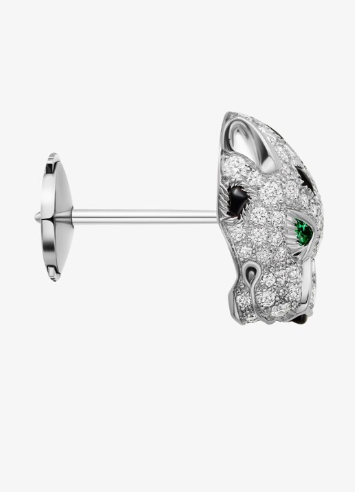 Cartier Panthère de Cartier oorknopjes van 18 karaat witgoud met smaragd, onyx en diamanten CRN8515269 - detail 2 witgoud