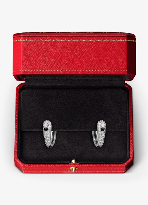 Cartier Panthère de Cartier oorringen van 18 karaat witgoud met onyx en 1.36 ct diamant CRN8515155 - detail 3 witgoud