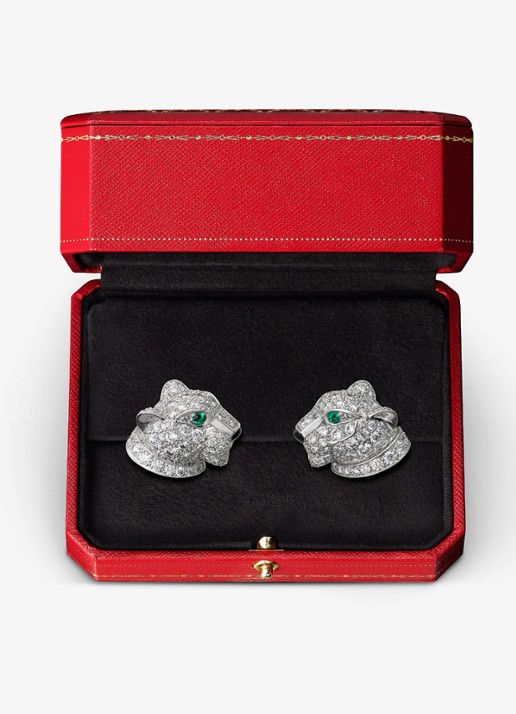 Cartier Panthère de Cartier oorstekers van 18 karaat witgoud met 1.54 ct diamant CRN8050700 - detail 4 witgoud