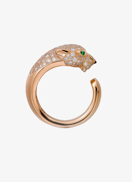 Cartier Panthère de Cartier ring, middel model van 18 karaat roségoud met 1.15 ct diamant CRN4742200 - voorkant 2 roségoud