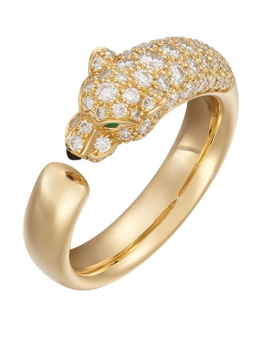 Cartier Panthère de Cartier ring van 18 karaat geelgoud met diamanten CRN4765800 - voorkant geelgoud