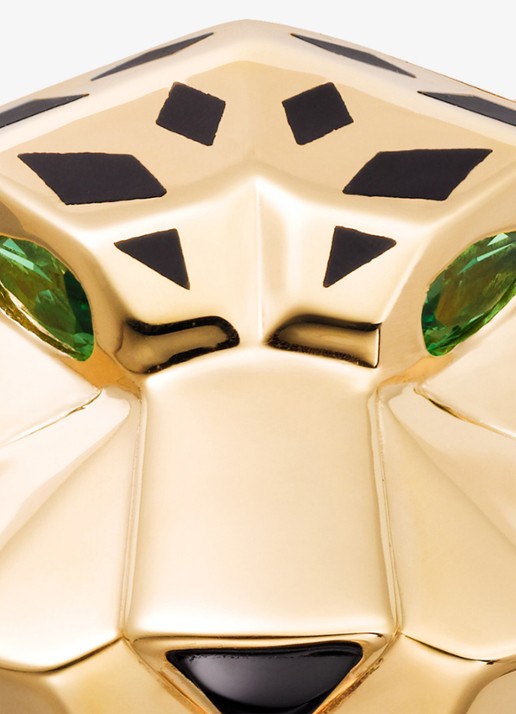Cartier Panthère de Cartier ring van 18 karaat geelgoud met onyx en tsavoriet granaat CRB40741 - detail 7 geelgoud