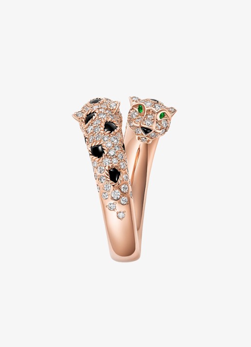 Cartier Panthère de Cartier ring van 18 karaat roségoud met onyx, smaragd en 0.92 ct diamant CRN4802600 - detail 2 roségoud