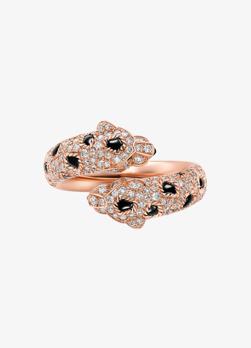 Cartier Panthère de Cartier ring van 18 karaat roségoud met onyx, smaragd en 0.92 ct diamant CRN4802600 - detail 3 roségoud