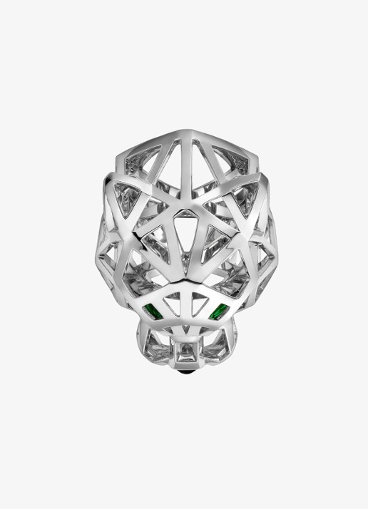 Cartier Panthère de Cartier ring van 18 karaat witgoud met onyx en tsavoriet granaat CRN47309 - detail 3 witgoud
