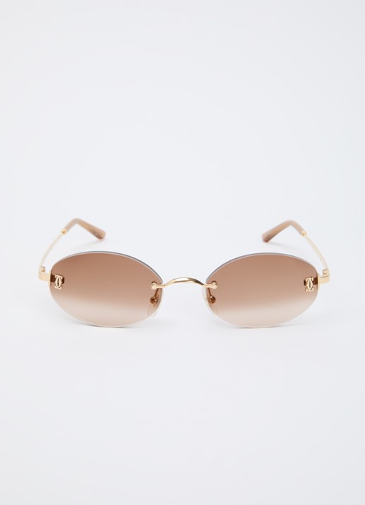 Cartier Retro zonnebril CT0529S - detail goud