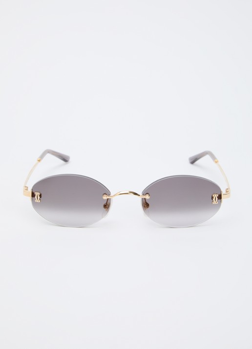 Cartier Retro zonnebril CT0529S - detail 2 goud