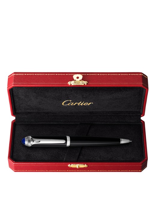 Cartier Roadster de Cartier balpen van composiet met palladium finish CRST240000 - voorkant 2 zwart