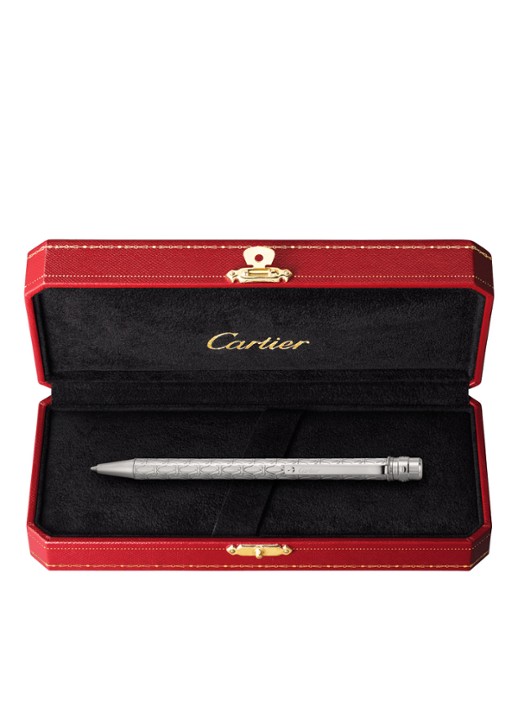 Cartier Santos de Cartier balpen met palladium finish CROP000059 - detail zilver