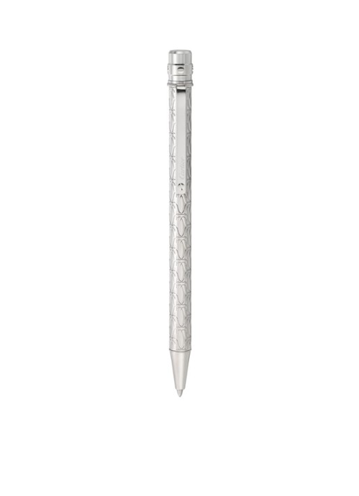 Cartier Santos de Cartier balpen met palladium finish CROP000059 - voorkant 2 zilver