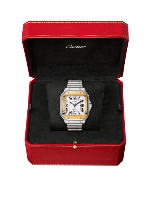 Cartier Santos de Cartier horloge CRW2SA0016 - detail 2 zilver