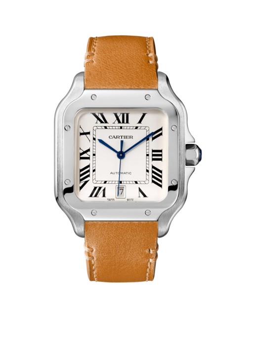 Cartier Santos de Cartier horloge CRWSSA0018 - voorkant 5 zilver
