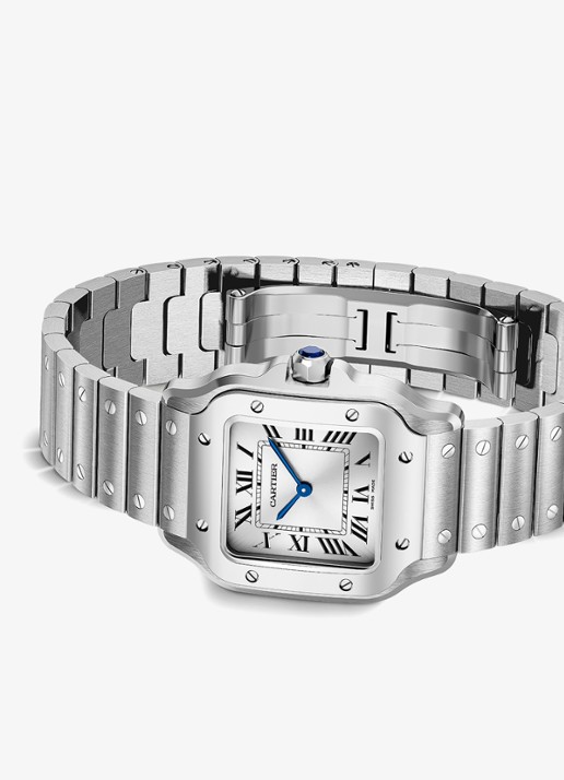 Cartier Santos de Cartier horloge CRWSSA0082 - detail 6 zilver