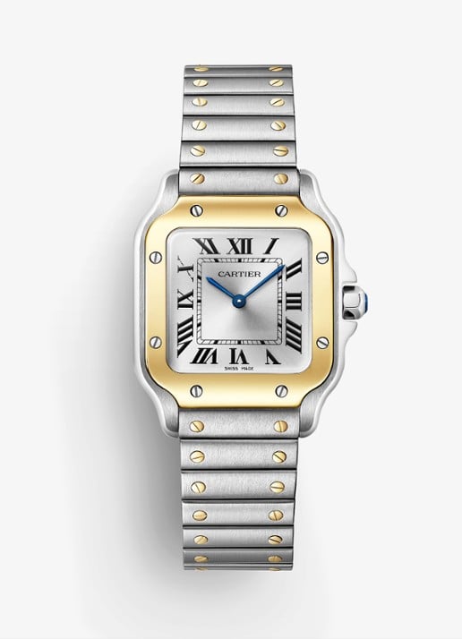 Cartier Santos de Cartier horloge, small model van 18 karaat geelgoud en staal CRW2SA0033 - voorkant 7 geelgoud