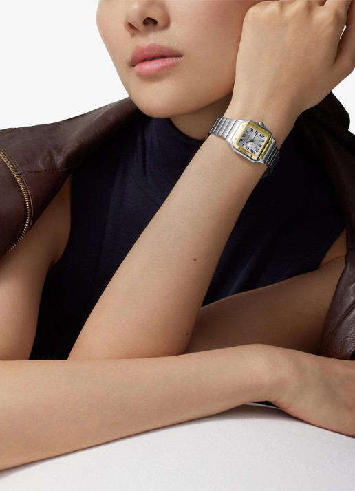 Cartier Santos de Cartier horloge, small model van 18 karaat geelgoud en staal CRW2SA0033 - voorkant 8 geelgoud
