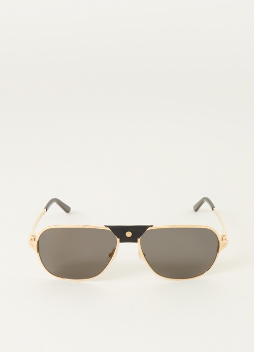 Cartier Santos de Cartier zonnebril CT0165S - voorkant 4 goud