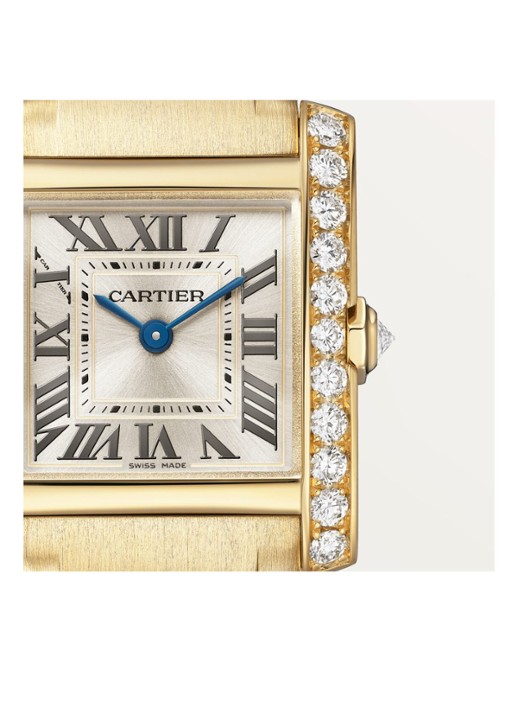 Cartier Tank Française horloge small met diamanten CRWJTA0039 - detail 3 geelgoud
