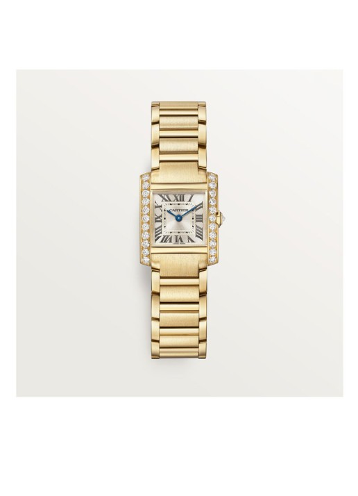 Cartier Tank Française horloge small met diamanten CRWJTA0039 - detail 4 geelgoud