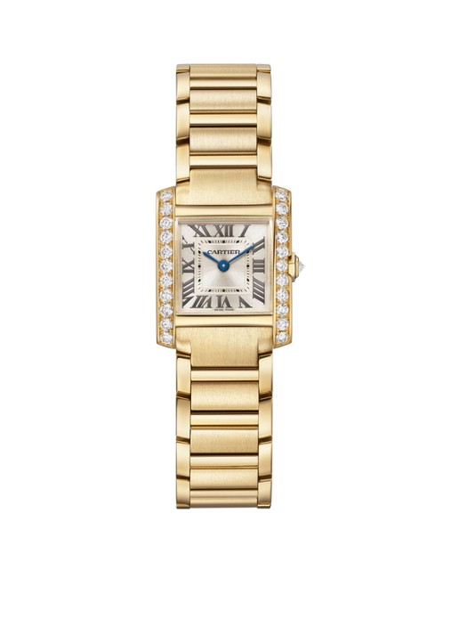 Cartier Tank Française horloge small met diamanten CRWJTA0039
