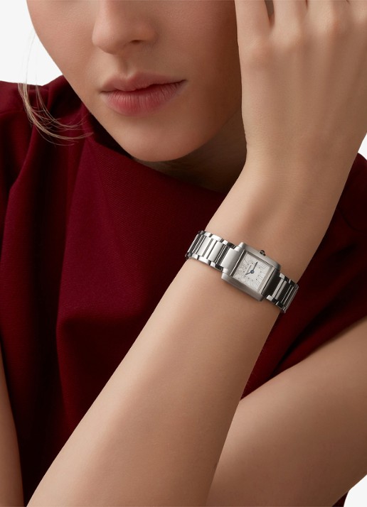 Cartier Tank Française horloge, small model CRWSTA0129 - voorkant 2 zilver