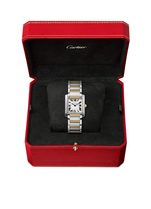 Cartier Tank Française medium horloge van staal - W2TA0003 - voorkant 2 zilver