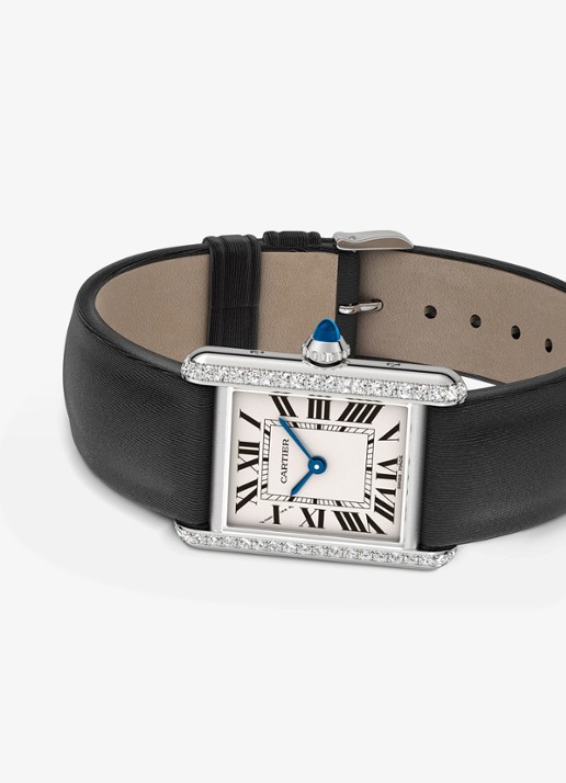 Cartier Tank Must de Cartier horloge, small model met 0.39 ct diamant CRW4TA0031 - detail 2 zilver