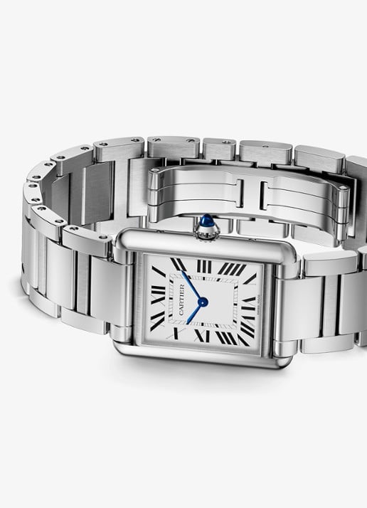 Cartier Tank must SolarBeat™ horloge CRWSTA0122 - detail 6 zilver