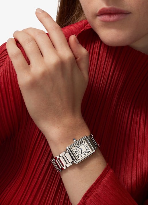 Cartier Tank must SolarBeat™ horloge CRWSTA0122 - voorkant 2 zilver