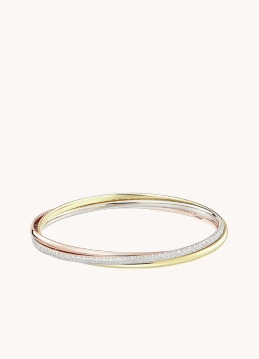 Cartier Trinity armband small van 18 karaat rosé-, geel-, en witgoud met diamant CRN6721300  - detail 5 multicolor