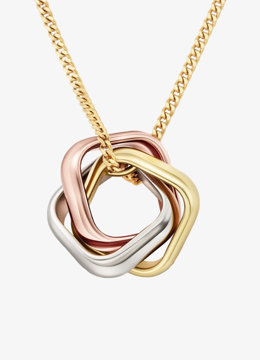 Cartier Trinity de Cartier ketting van 18 karaat rosé-, geel-, en witgoud CRB7224956 - detail 3 goud