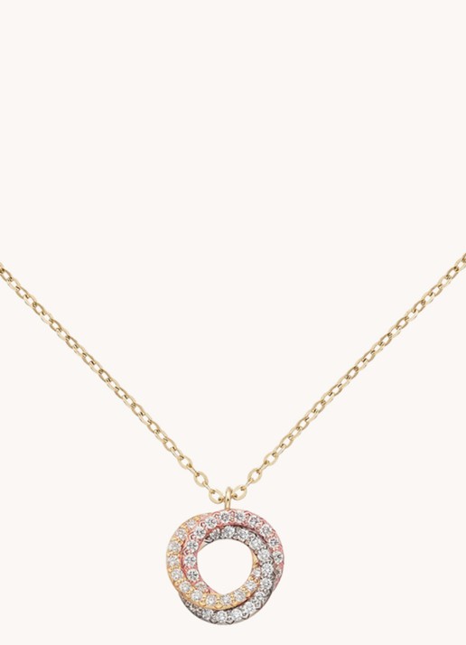 Cartier Trinity de Cartier ketting van 18 karaat rosé-, geel-, en witgoud met diamanten CRB7224843 - detail 3 goud