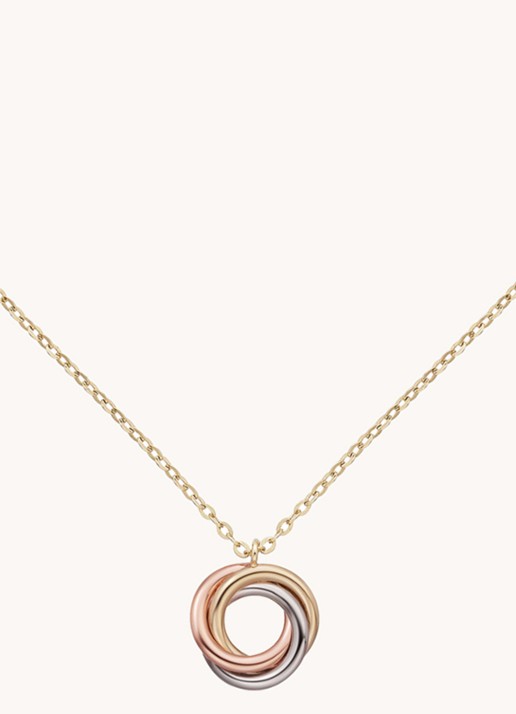 Cartier Trinity de Cartier ketting van 18 karaat rosé-, geel-, en witgoud met diamanten CRB7224843 - detail 4 goud