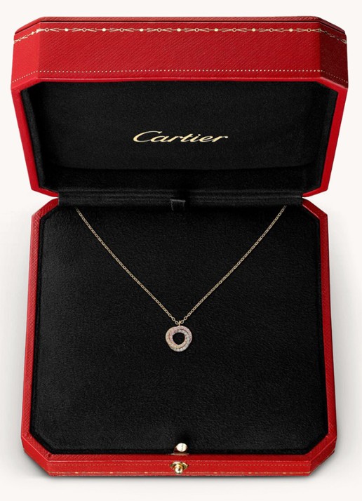 Cartier Trinity de Cartier ketting van 18 karaat rosé-, geel-, en witgoud met diamanten CRB7224843 - detail 5 goud