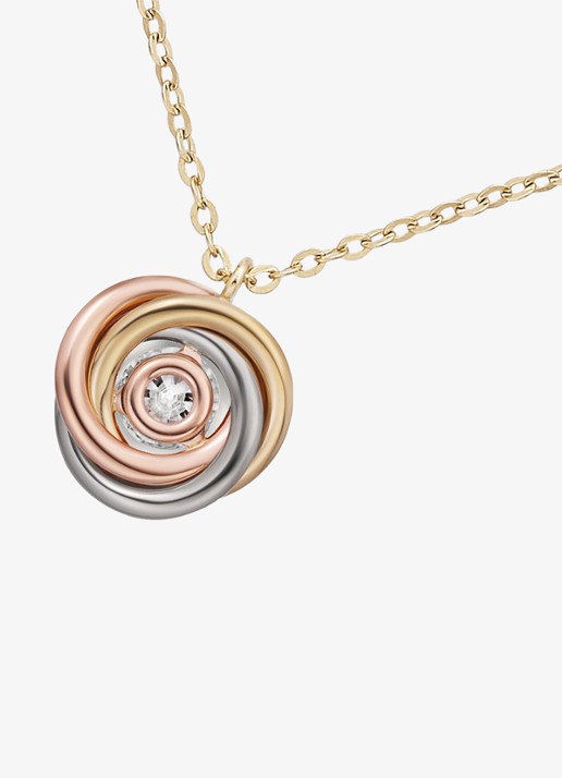 Cartier Trinity de Cartier ketting van 18 karaat rosé-, wit,- en geelgoud met 0.29 ct diamant CRB7224807 - detail 3 goud