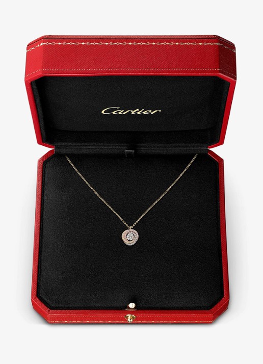Cartier Trinity de Cartier ketting van 18 karaat rosé-, wit,- en geelgoud met 0.29 ct diamant CRB7224807 - detail 5 goud
