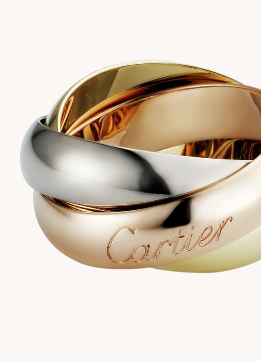 Cartier Trinity de Cartier large ring van 18 karaat rosé-, wit- en geelgoud CRB4052800 - detail 4 aluminium