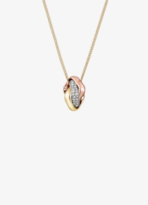 Cartier Trinity ketting van 18 karaat rosé-, geel-, en witgoud met 54 diamanten CRN7424482 - detail 4 multicolor