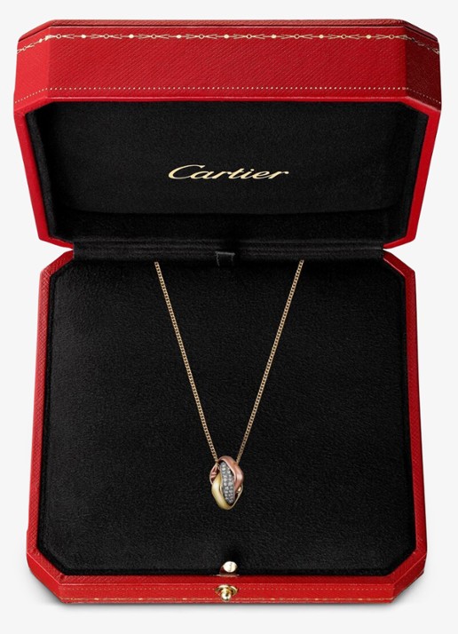 Cartier Trinity ketting van 18 karaat rosé-, geel-, en witgoud met 54 diamanten CRN7424482 - detail 5 multicolor